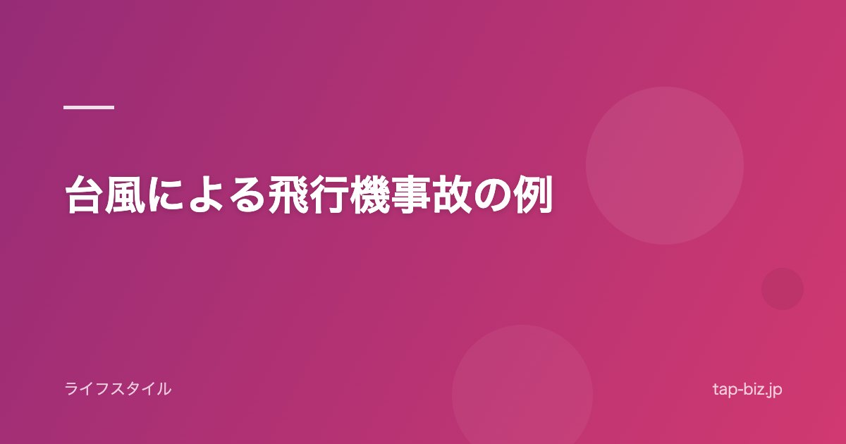 台風による飛行機事故の例