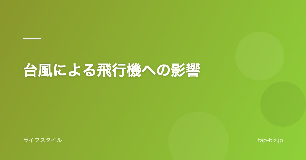 台風による飛行機への影響