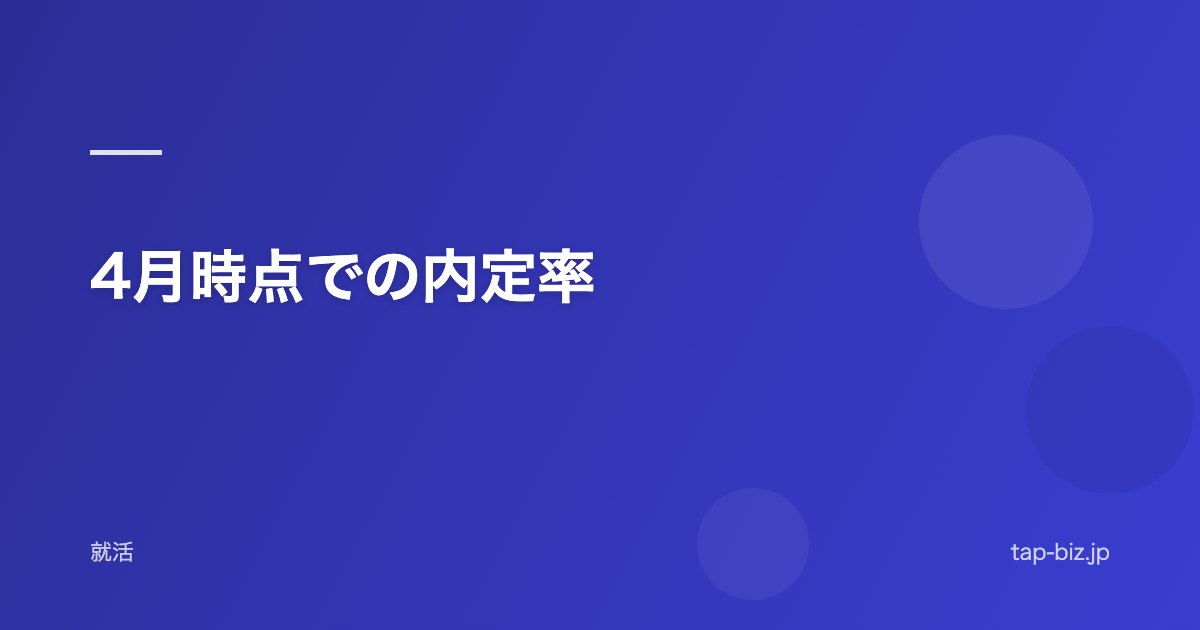 4月時点での内定率