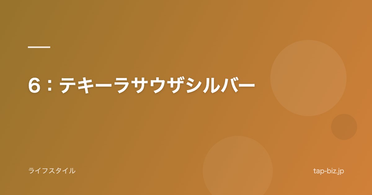 6：テキーラサウザシルバー