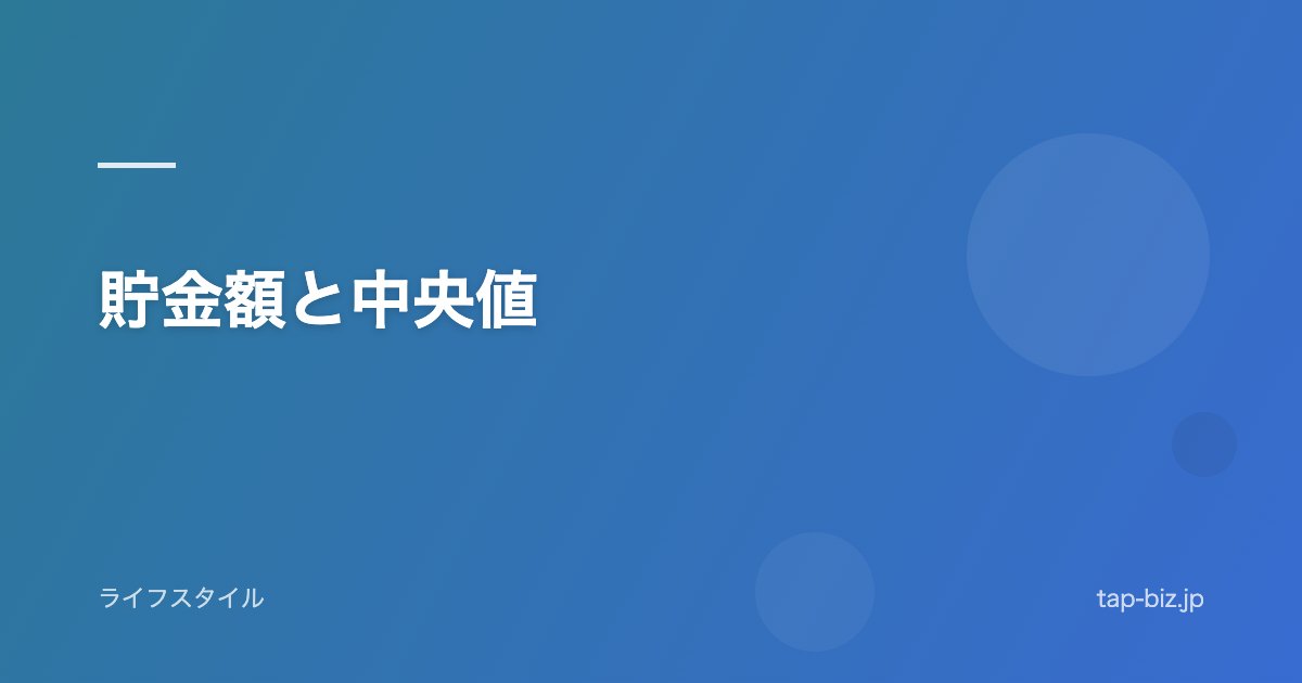 貯金額と中央値