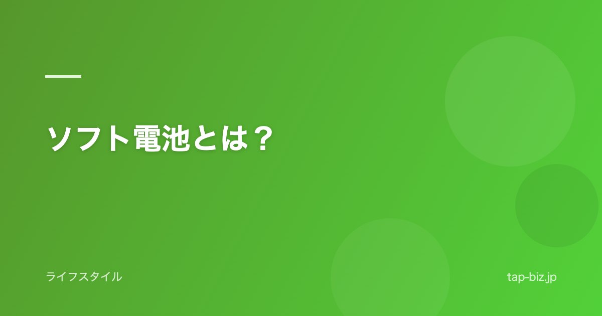 ソフト電池とは？