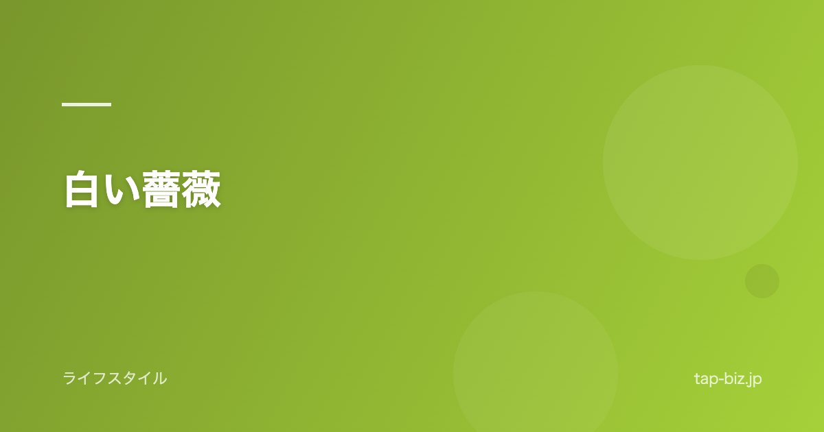 白い薔薇